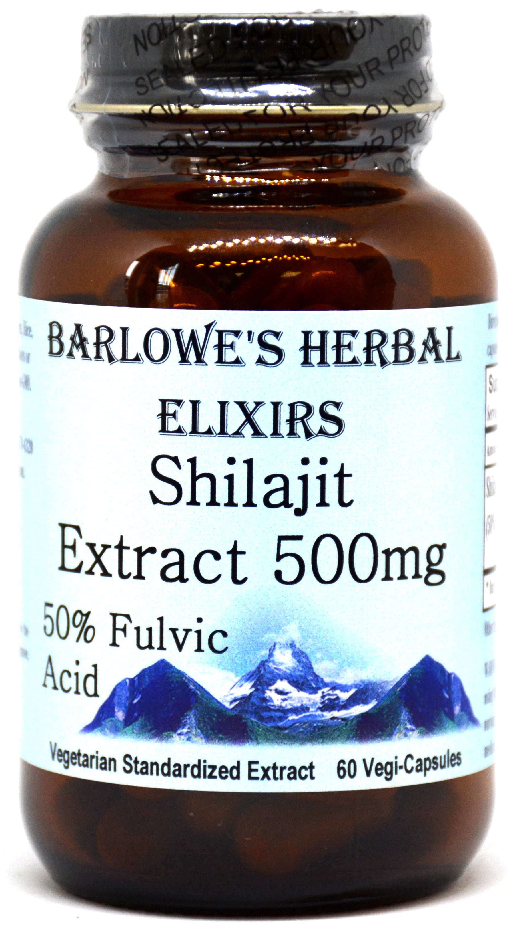 Shilajit Extract 50 Fulvic Acid 60 500mg VegiCaps Stearate Free