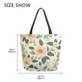 thumbnail image 5 of FORMRS Womens Canvas Tote Bag with Zipper Inner Pocket Shoulder Handbag, Floral Design, 5 of 7