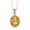Citrine, November, variant on 3.60 Ct Oval Yellow Citrine 18K Rose Gold Plated Silver Pendant