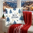 thumbnail image 3 of FeiFu 17.7x17.7in Christmas Printed Pillowcover Festive Patterns Soft Comfortable Fabric for Sofa Couch Bedroom and Holiday Decor, 3 of 6
