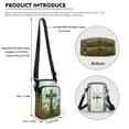 thumbnail image 6 of HELLHERO Double Layer Messenger Bag for Men, Women, Casual Travel, Dandelions and Blooms, 6 of 7