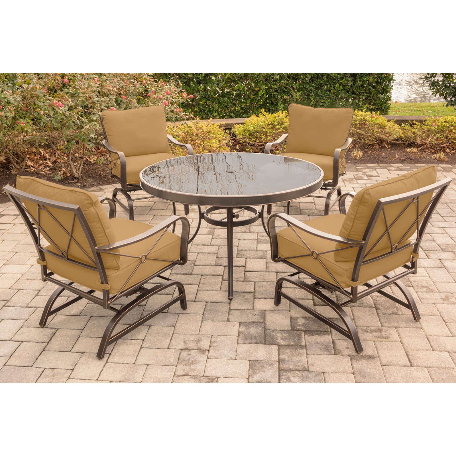 Hanover Outdoor Summer Nights 5 Piece, Sears Fire Pit Table Set