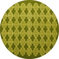 thumbnail image 1 of Ahgly Company Indoor Round Abstract Yellow Contemporary Area Rugs, 6' Round, 1 of 4
