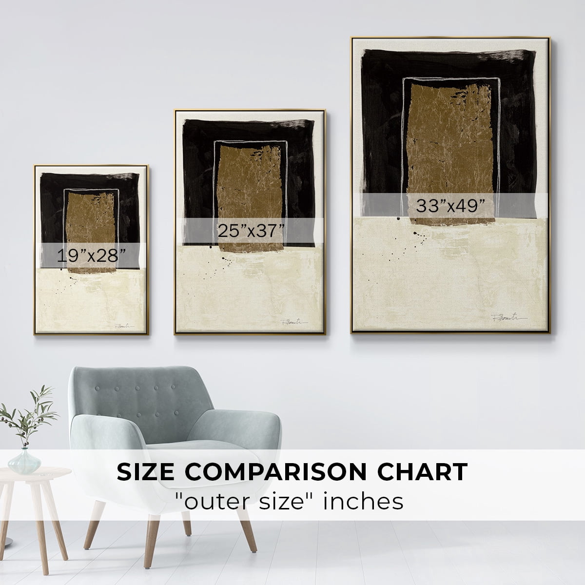 Standing Strong I Framed Premium Gallery Wrapped Canvas - Ready to Hang - 27 x 41 - Gold Floating Frame