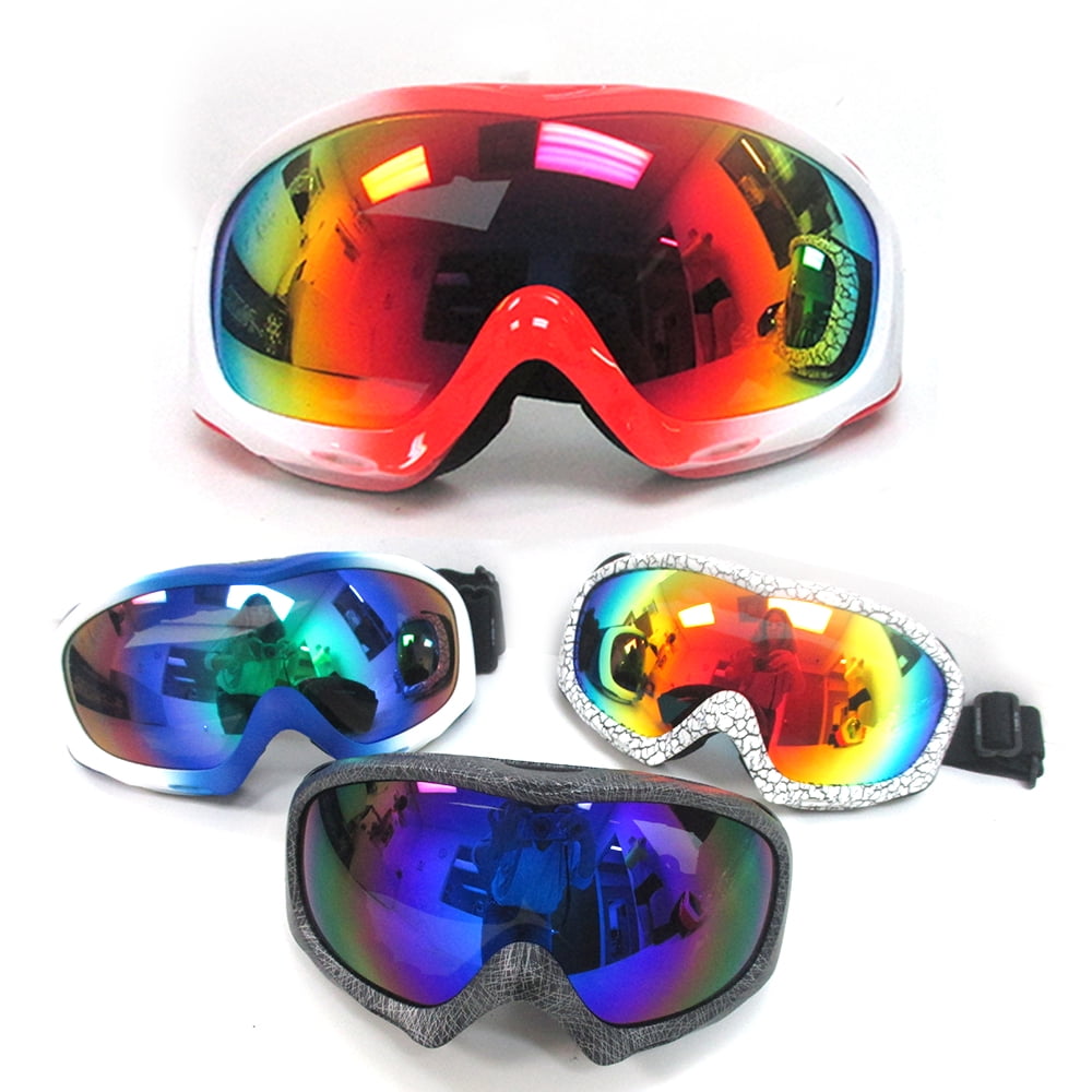 Adults Ski Goggles Oversize Anti-Fog UV100 Double Lens Snowmobile Sports Eyewear 