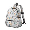 thumbnail image 2 of Multicolor Cat White Pattern Cute School Backpack with Padded Back and Adjustable Shoulder Straps 13.4"x11"x4.7", 2 of 5