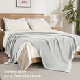 thumbnail image 4 of Exclusivo Mezcla Knit Blanket for Bed Twin Size, Ultra Soft Cozy Fluffy Blanket, Lightweight Fuzzy Throw for Couch and Bed, Mixed Grey, 60"x80", 4 of 9