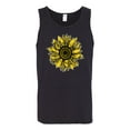 thumbnail image 2 of Wild Bobby, Artsy Cheetah Leopard Print Sunflower, Fashion, Men Graphic Tank Top, Black, Small, 2 of 3