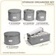 thumbnail image 2 of Sorbus China Contenedores de almacenamiento – Juego acolchado de 5 piezas para mover y transportar vajillas, platos redondos, cristalería, tazas y tazas con protectores de placas de fieltro – Cajas de, 2 of 5