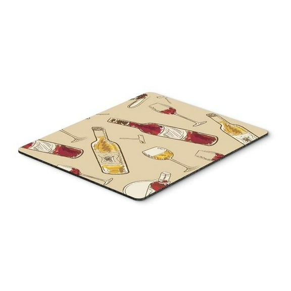Carolines Treasures  Red & White Wine Mouse Pad - Hot Pad or Trivet