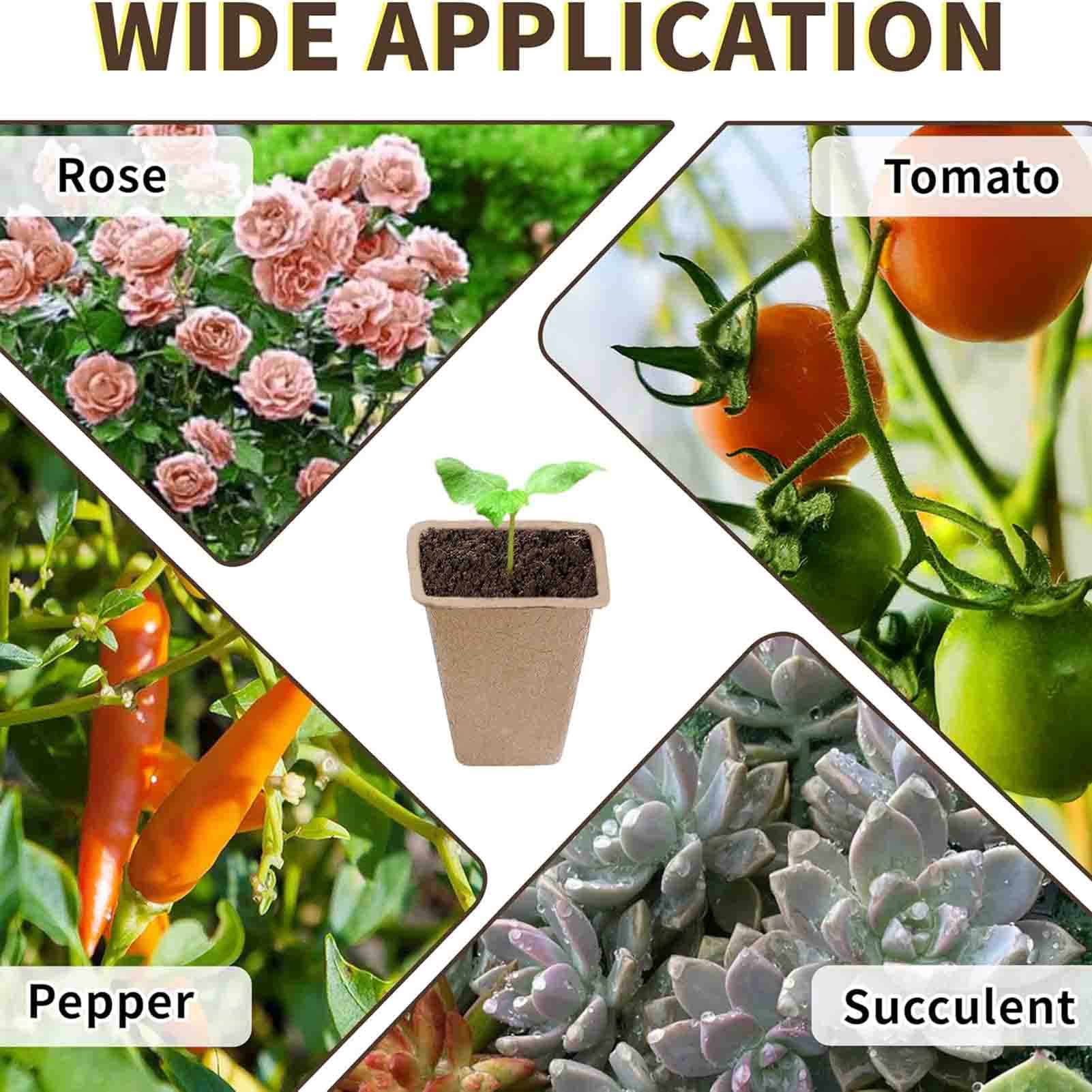 320Cells Seedling Start Trays with Drain Holes,20pcs Peat Pots Seedling Pots Biodegradable,Seedling Starter Kit,Organic Germination Plant Starter Trays(200xLabels,2xTransplant Tools,1xSpray Bottle)