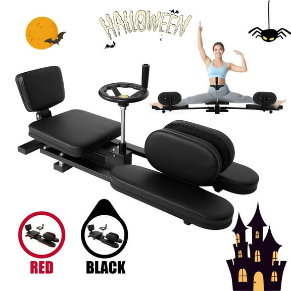 Split Machine Training Equipment Leg Stretcher, 400 LBS Metal Leg Stretcher Machine with Silent Wheels, Black Heavy Duty Split Adjustable 38.5x16.5x15 Inch for Yoga
