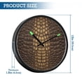 thumbnail image 3 of Indoor 12' Voice-Activated Luminous Decoration Wall Clock With LED Night Light Crocodile-skin, 3 of 8