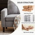 thumbnail image 6 of Soscana Living Room Sectional Sofa Couch with Reversible Ottoman 3 Seater L-shaped Couch Convertible Modular Sofa for Home Small Space Apartment Office Studio,Storage Design,Tool Free Assemble, 6 of 11