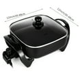 thumbnail image 4 of Caynel 12x12" Ceramic Electric Skillet - 1400W Nonstick, Glass Lid, 460°F Adjustable Temp for Frying, Baking, Steaming - Easy Clean & Space-Saving, 4 of 8