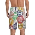 thumbnail image 3 of Easygdp Travel Stamp Men's Short Pajama Pants, Sleep Shorts, Household Pants, Casual Pants with Pockets - 4X-Large, 3 of 9