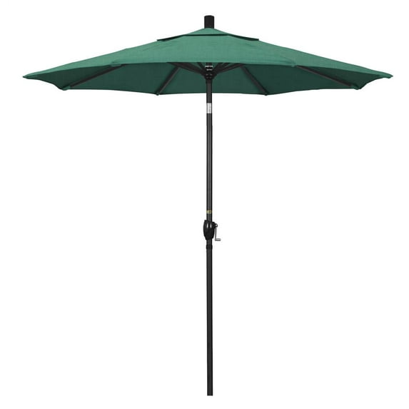 7.5' Pacific Trail Series Patio Umbrella With Stone Black Aluminum Pole Aluminum Ribs Push Button Tilt Crank Lift With Sunbrella 1A Spectrum Aztec Fabric