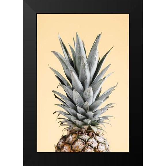 Artographie Studio 17x24 Black Modern Framed Museum Art Print Titled - Pineapple Yellow 04