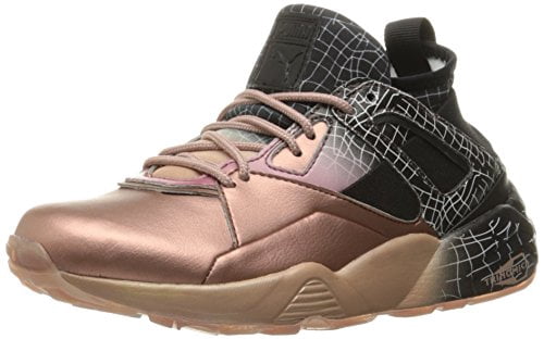 black and rose gold puma trainers