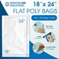 thumbnail image 2 of Bolsas plásticas de polietileno Spartan Industrial, 18 x 24 cm, 2 mil (100 unidades), 2 of 7