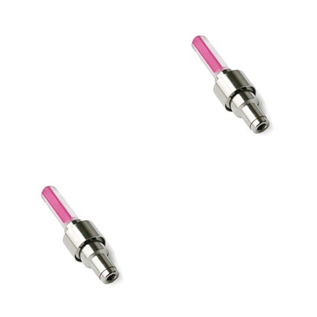 Transemion LED Wheel Line Light Decorations Elements Plastic Bicycle Flash Lamps Mini Bike Decoration Parts for Household Repair Pink shell pink light 2Set