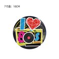 thumbnail image 5 of 80s retro party tableware, atmosphere decorations, banners, paper cups, inserts, paper plates, tablecloths, paper, 5 of 5