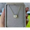 thumbnail image 2 of 2Ct Round Cut Lab Created Diamond Women's Daily Wear Pretty Pendant Necklace 14K Yellow Gold Plated, 2 of 2