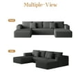 thumbnail image 4 of 134.6" U-Shaped Modular Sectional Sofa,Boneless Couches for Living Room with Ottoman,No Assembly(Gray), 4 of 9