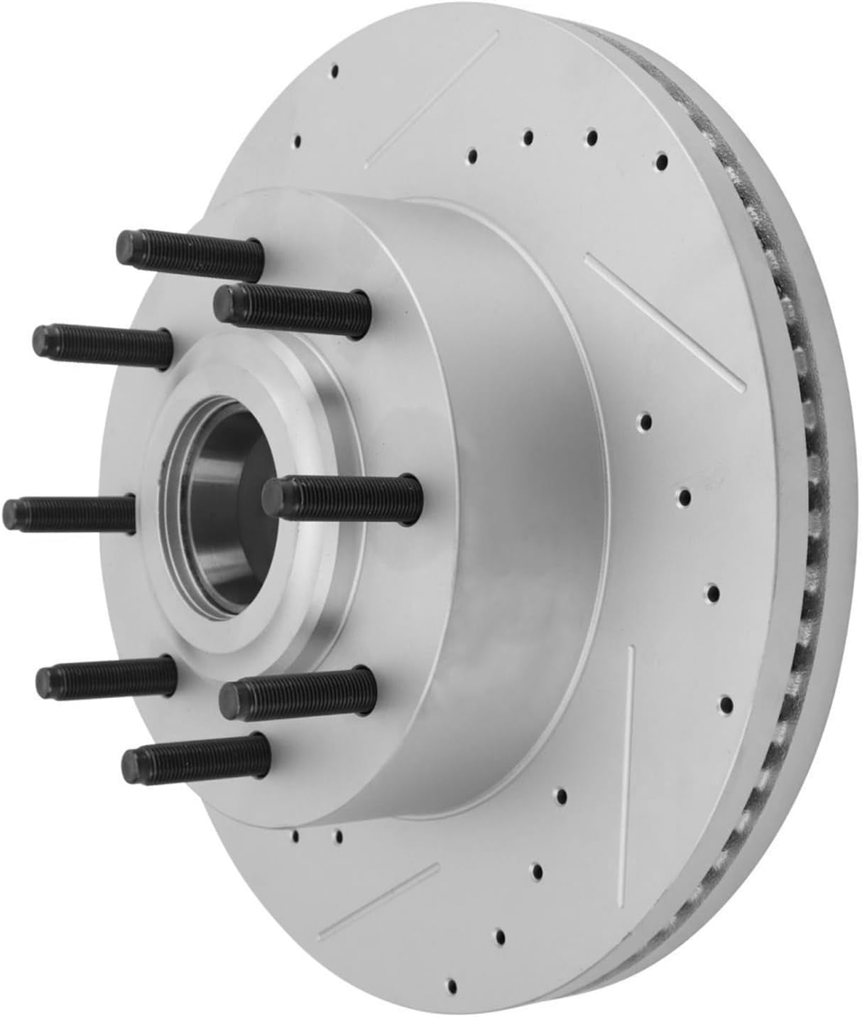 Detroit Axle - RWD Front Brake Rotors for Ford 12-26 F-250 13-26 F-350 Super Duty, 2014 2015 2016 2017 2018 2019 2020 2021 2022 2023 2024 2025 Drilled Slotted Disc Brake: 14.29" inch Rotors