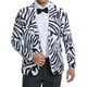 thumbnail image 1 of Blazer impreso de animales Inspire Chic para hombres, corte slim fit, chaquetas deportivas de un botón, S blanco oscuro, 1 of 5