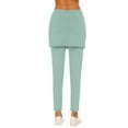 thumbnail image 4 of Ltctricy Skirted Legging for Women Soft Casual High Waisted Full Length Workout Yoga Leggings with Skirts Athletic Tennis Leggings(Mint Green,X-Large), 4 of 6