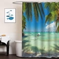 thumbnail image 2 of JOOCAR Tropical Shower Curtain for Bathroom Decoration Fabric Shower Curtain set with 12 Hooks,72x72, 2 of 7