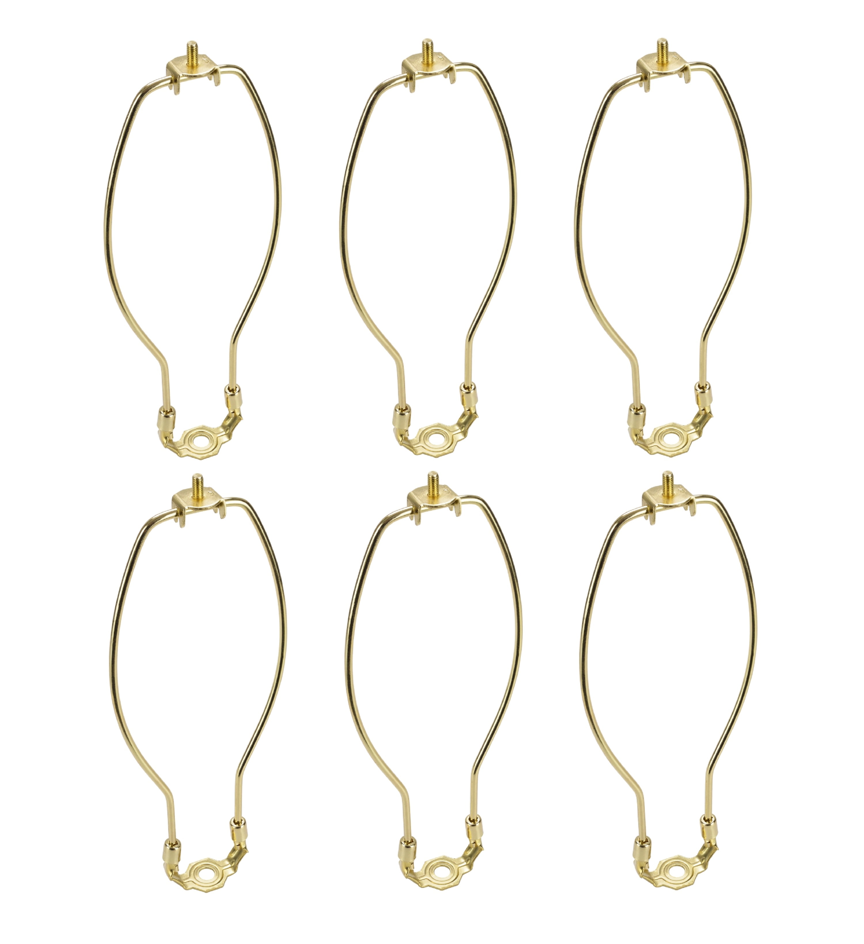 Polished Brass Heavy Duty Lamp Harp Set of 6