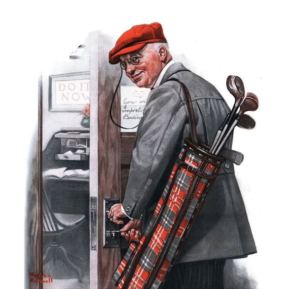 "Important Business" by Norman Rockwell Painting Print on Canvas