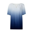 thumbnail image 4 of Ruimatai Women's Casual Short Sleeve V-Neck T-Shirt Soft Breathable Comfortable Stretch Fit Basic Solid Color Tee Top for Everyday Wear, 4 of 6