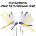 thumbnail image 3 of 3D Dragonfly Garden Decor – 28 Fake Dragonflies in 4 Vibrant Colors, Dragonfly with Springs, Perfect for Patios, Yards, and Outdoor Use. Dragonfly Garden Stakes, 3 of 6