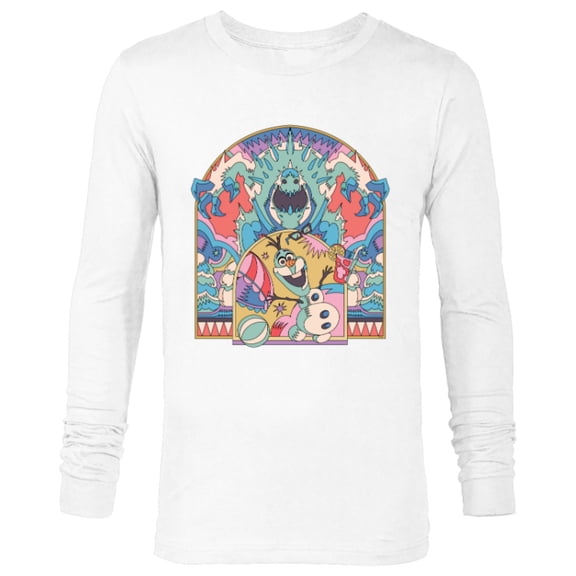 Disney Frozen Olaf and Marshmallow Summer Fun - Long Sleeve T-Shirt for Men - Customized-White