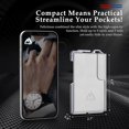 thumbnail image 3 of Tactical Minimalist Wallet for Men, Slim RFID-Blocking Metal Card Holder, Front Pocket Menu2019s Leather Dapper Bifold Wallet with Money Clip, 3 of 6