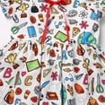thumbnail image 2 of OBEEII Back to School Dresses for Kids Girls School Clothes Puff Short Sleeve Ruffle First Day of School Outfits Birthday Party Causal Dresses Photo Shoots, 2 of 12