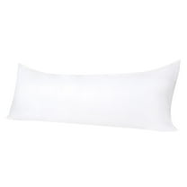 Unique Bargains Silky Satin Zippered Body Pillow Cover, 21" x 72", White