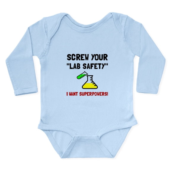 CafePress - Lab Safety Superpowers Body Suit - Long Sleeve Cotton Baby Bodysuit
