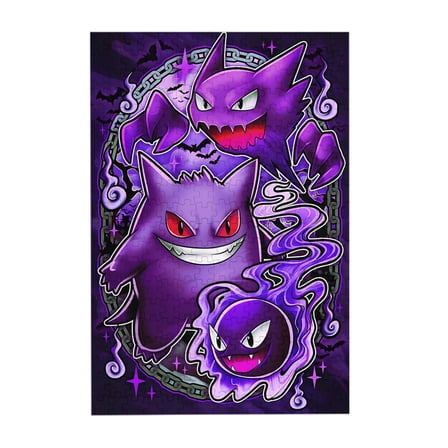 Gengar 300 Piece Puzzles, Wooden Jigsaw Puzzle, Fun And Challenging Family Games