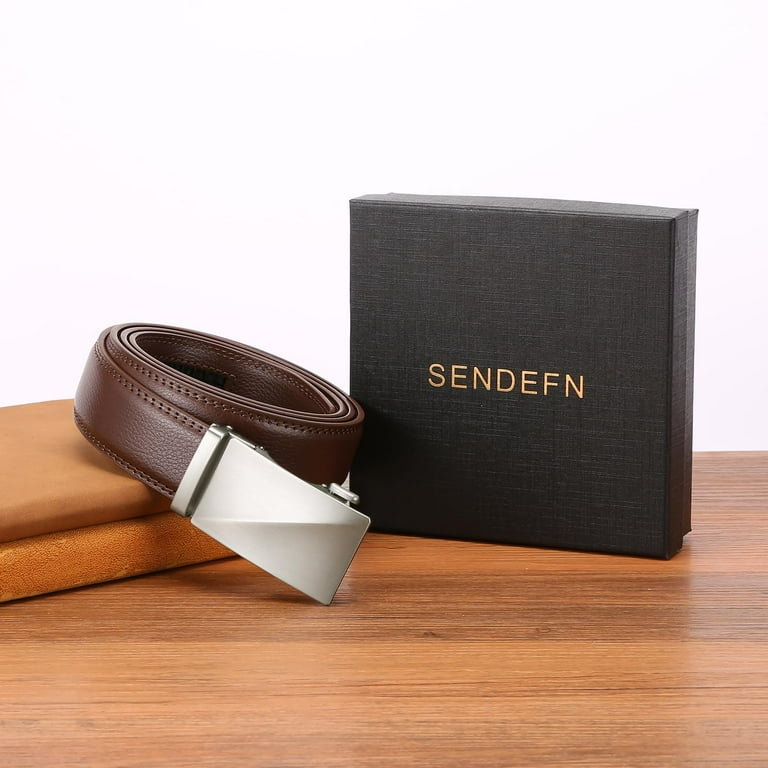 Sendefn Men's Leather Ratchet Belt, Trim to Fit photo 2