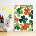 thumbnail image 2 of FORMRS Acrylic Clipboard with Low Profile Clip Standard A4 Letter Size, 12.5" x 9", White Clover Pattern, 2 of 8