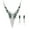 Green, variant on Mightlink 2Pcs/Set Women Elegant Necklace Earrings Adjustable Shining Cubic Zirconia Choker Necklace Tassel Drop Earrings Set