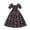 Blue, variant on Mercatoo Kid Girls Flower Print A-Line Dresses Bubble Sleeves Square Neck 𝐒mocked Dress Summer Casual Princess Dress