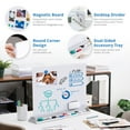 thumbnail image 6 of Audio-Visual Direct Magnetic Desktop Memo Sign White Board for Reception & Office (Divider, White), 6 of 7