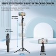 thumbnail image 4 of Auto Face Tracking Tripod 360 Rotation with Stand,Android and iPhone Tripod Holder with Remote and Gesture Control, No App,Built-in Tracking Camera Selfie, 4 of 6