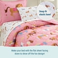 thumbnail image 3 of Wildkin Kids Microfiber Sheet Set for Boys and Girls - Twin (Horses Blue), 3 of 8