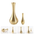 thumbnail image 3 of 2Pcs Desktop Brass Vase Decorative Mini Vase Flower Holder Adornment (Golden), 3 of 7